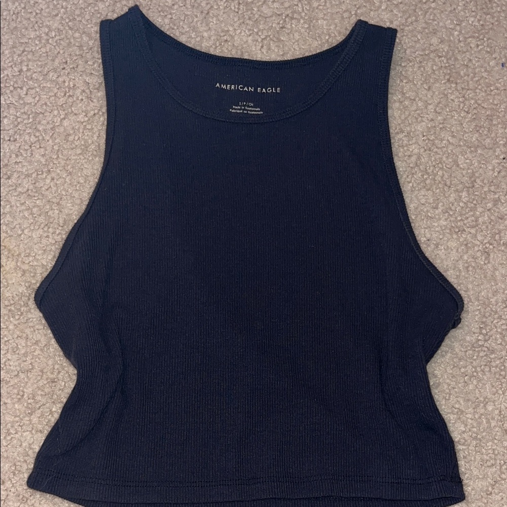 American Eagle Outfitters Black Crop Top